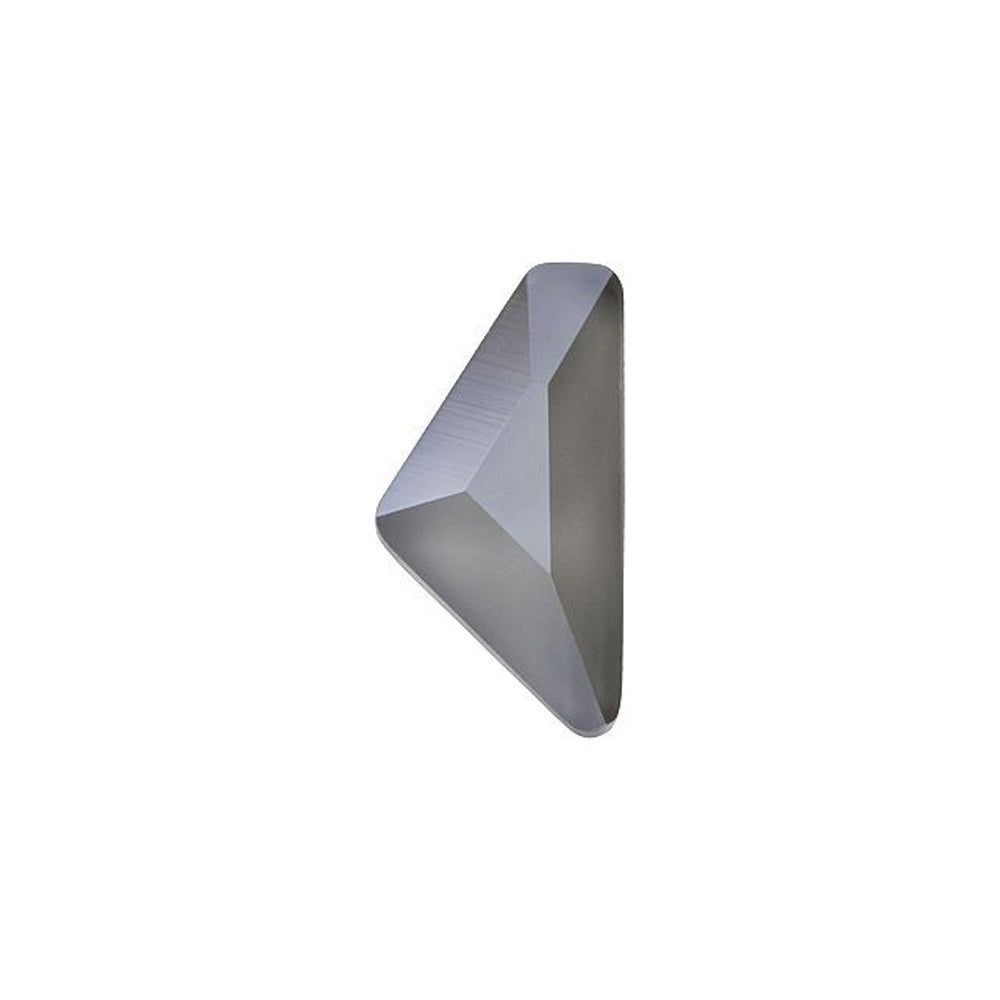 PRESTIGE Crystal, #2738 Triangle A Flatback Rhinestone 10x5mm, Dark Grey Shiny LacquerPRO (1 Piece)