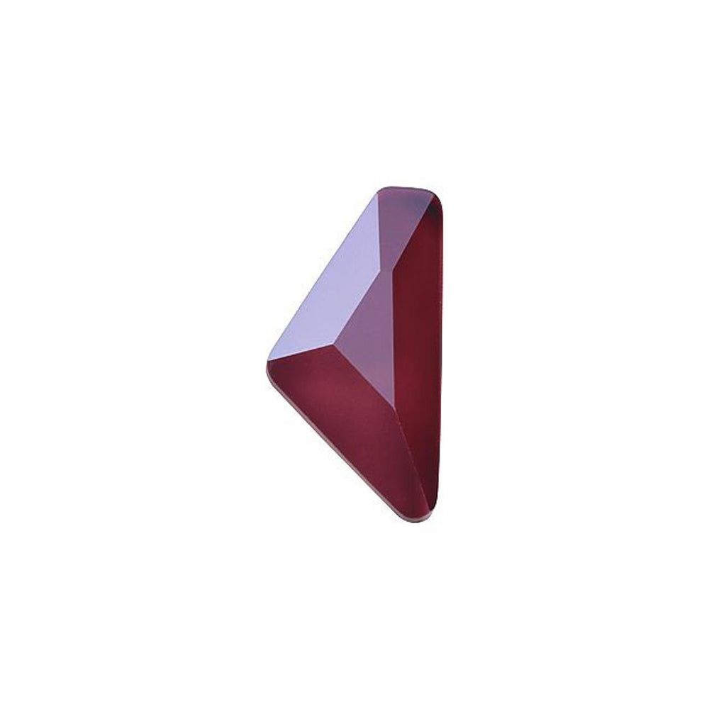 PRESTIGE Crystal, #2738 Triangle A Flatback Rhinestone 10x5mm, Dark Red Shiny LacquerPRO (1 Piece)