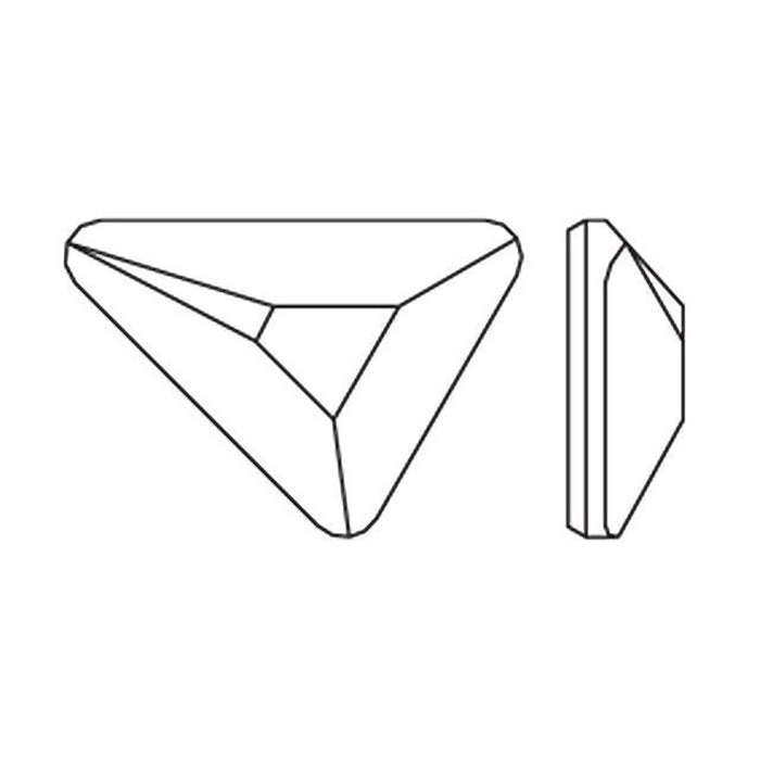 PRESTIGE Crystal, #2739 Triangle G Flatback Rhinestone 5.8x5.3mm, Ivory Cream Shiny LacquerPRO (1 Piece)