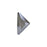 PRESTIGE Crystal, #2740 Triangle G Flatback Rhinestone 10x10mm, Dark Grey Shiny LacquerPRO (1 Piece)
