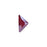PRESTIGE Crystal, #2740 Triangle G Flatback Rhinestone 8.3x8.3mm, Dark Red Shiny LacquerPRO (1 Piece)