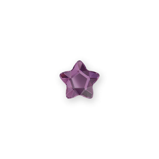 PRESTIGE Crystal, #2754 Star Flower Flatback Rhinestone 6mm, Amethyst (1 Piece)
