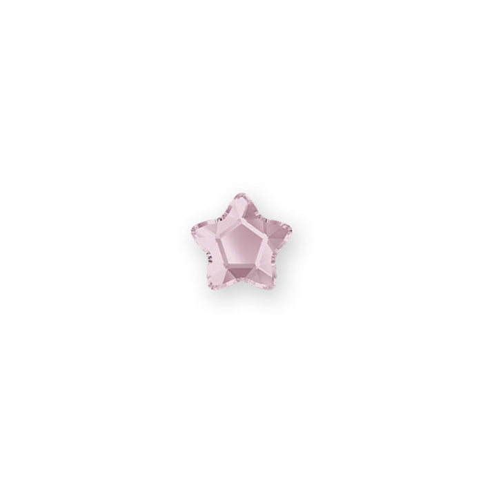 PRESTIGE Crystal, #2754 Star Flower Flatback Rhinestone 4mm, Light Rose (1 Piece)