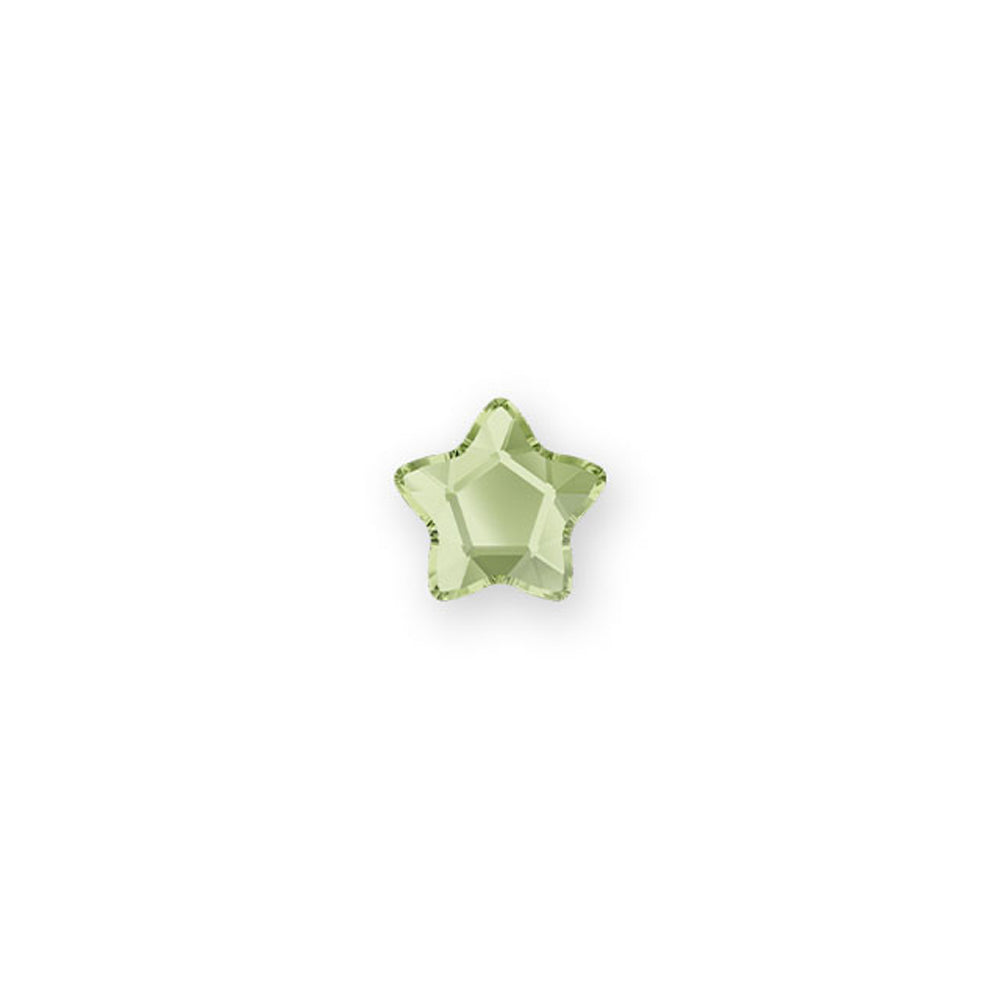 PRESTIGE Crystal, #2754 Star Flower Flatback Rhinestone 4mm, Peridot (1 Piece)