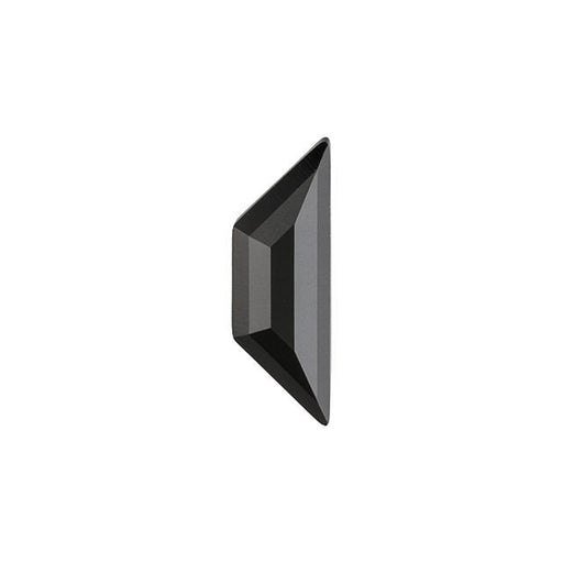 PRESTIGE Crystal, #2772 Trapeze Flatback Rhinestone 12.9x4.2mm, Jet (1 Piece)