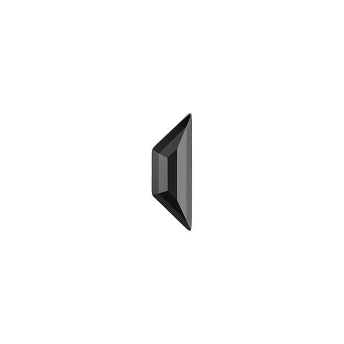 PRESTIGE Crystal, #2772 Trapeze Flatback Rhinestone 8.6x2.8mm, Jet (1 Piece)
