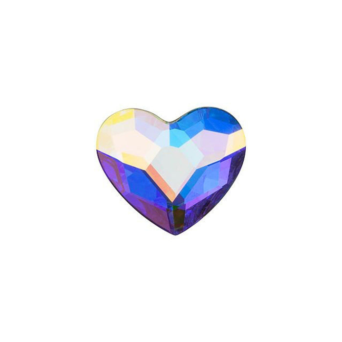 PRESTIGE Crystal, #2808 Heart Flatback Rhinestone 10mm, Crystal AB (1 Piece)