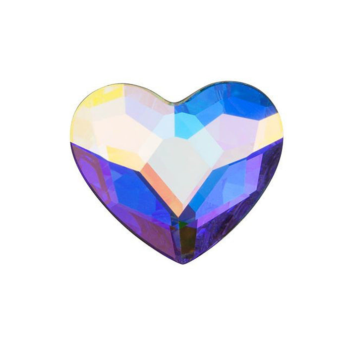 PRESTIGE Crystal, #2808 Heart Flatback Rhinestone 14mm, Crystal AB (1 Piece)