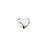 PRESTIGE Crystal, #2808 Heart Flatback Rhinestone 6mm, Crystal (1 Piece)