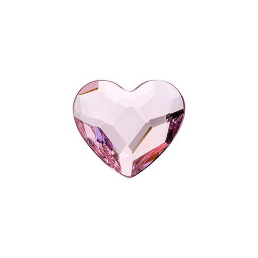 PRESTIGE Crystal, #2808 Heart Flatback Rhinestone 10mm, Rosaline (1 Piece)