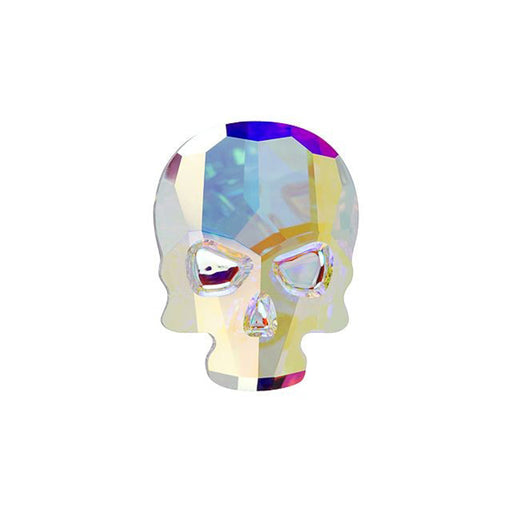 PRESTIGE Crystal, #2856 Skull Flatback Rhinestone 14mm, Crystal AB (1 Piece)