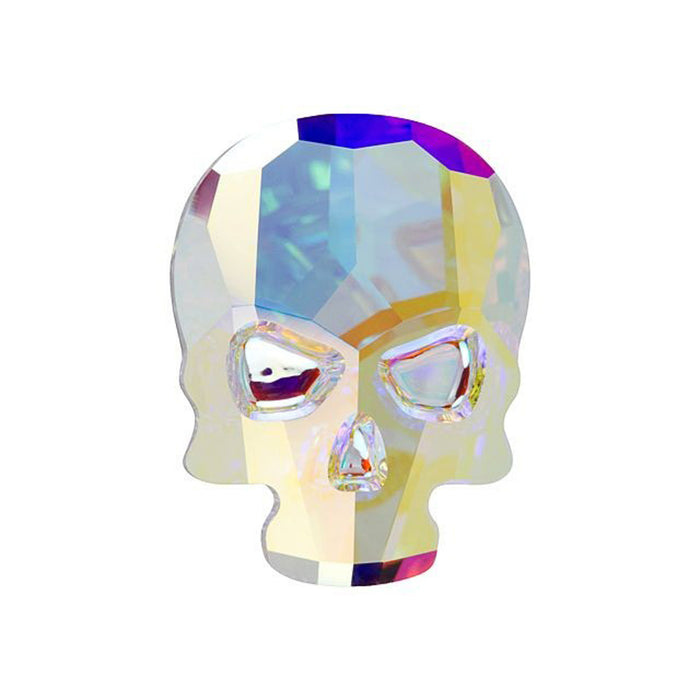 PRESTIGE Crystal, #2856 Skull Flatback Rhinestone 18mm, Crystal AB (1 Piece)