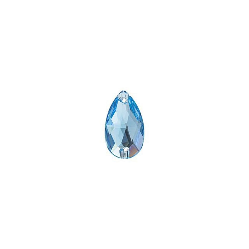 PRESTIGE Crystal, #3230 Teardrop Sew-On Stone 12mm, Aquamarine (1 Piece)
