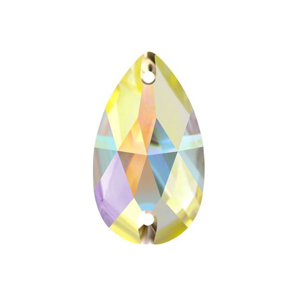 PRESTIGE Crystal, #3230 Teardrop Sew-On Stone 28mm, Crystal AB (1 Piece)
