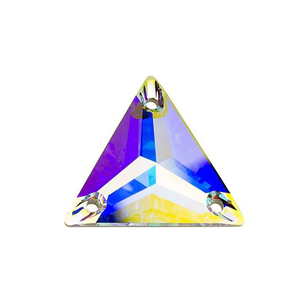 PRESTIGE Crystal, #3270 Triangle Sew-On Stone 16mm, Crystal AB (1 Piece)