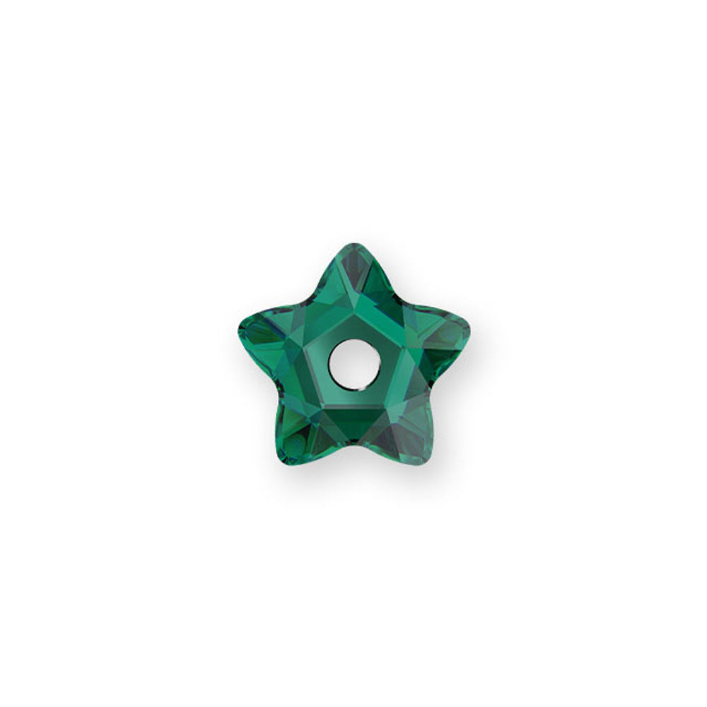 PRESTIGE Crystal, #3754 Star Flower Bead 5mm, Emerald (1 Piece)