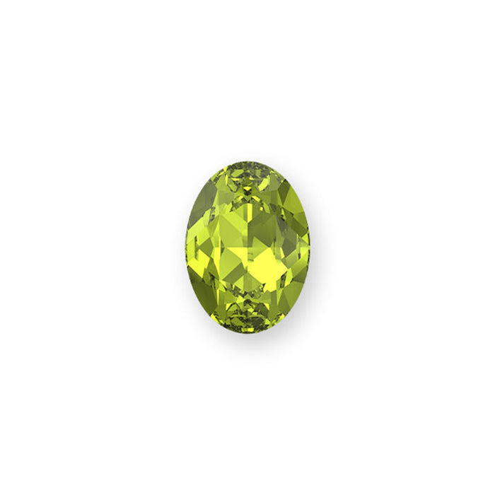 PRESTIGE Crystal, #4120 Oval Fancy Stone 14X10mm, Citrus Green (1 Piece)