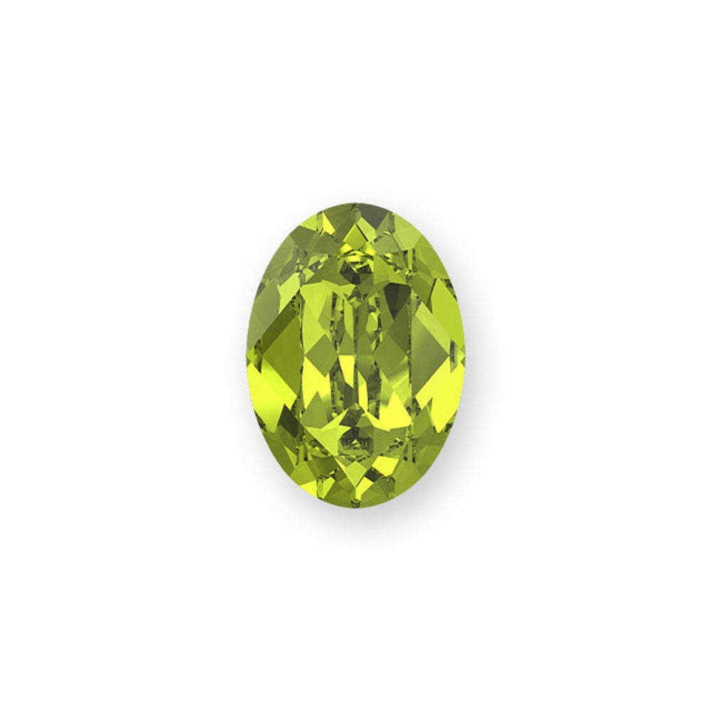 PRESTIGE Crystal, #4120 Oval Fancy Stone 18X13mm, Citrus Green (1 Piece)