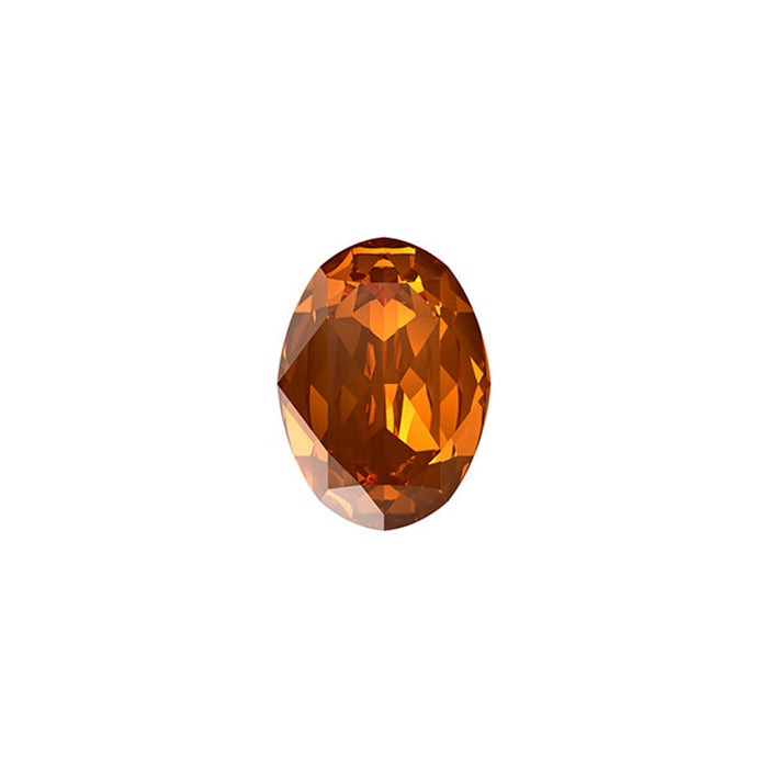 PRESTIGE Crystal, #4120 Oval Fancy Stone 14x10mm, Light Amber (1 Piece)