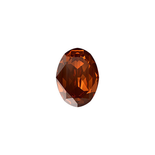 PRESTIGE Crystal, #4120 Oval Fancy Stone 14x10mm, Smoked Amber (1 Piece)