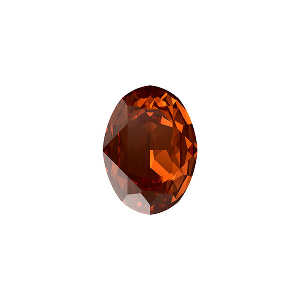 PRESTIGE Crystal, #4120 Oval Fancy Stone 18x13mm, Smoked Amber (1 Piece)