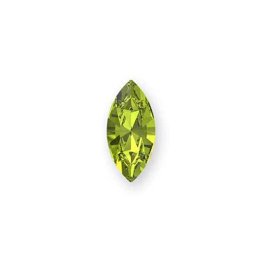 PRESTIGE Crystal, #4228 Navette Fancy Stone 15X7mm, Citrus Green (1 Piece)