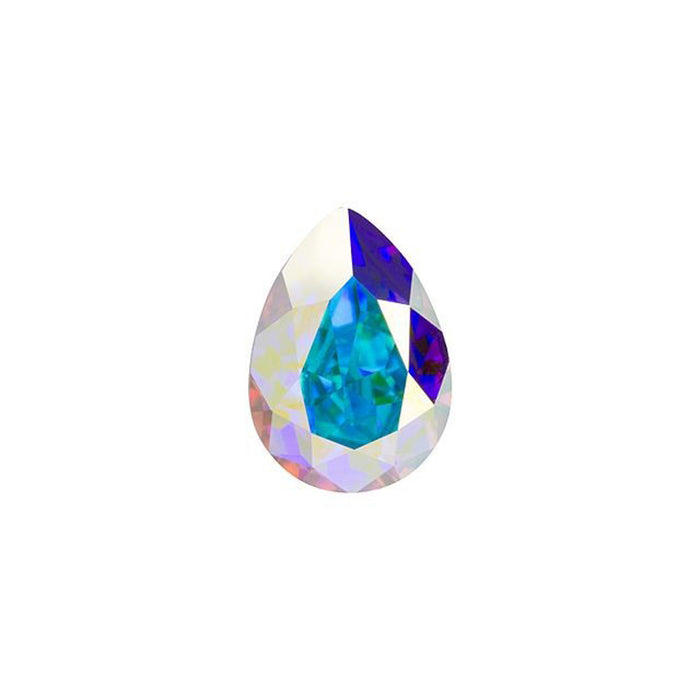 PRESTIGE Crystal, #4320 Pear Fancy Stone 14mm, Crystal AB (1 Piece)