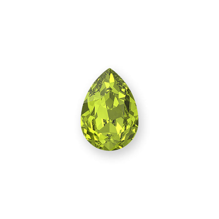 PRESTIGE Crystal, #4320 Pear Fancy Stone 10x7mm, Citrus Green (1 Piece)