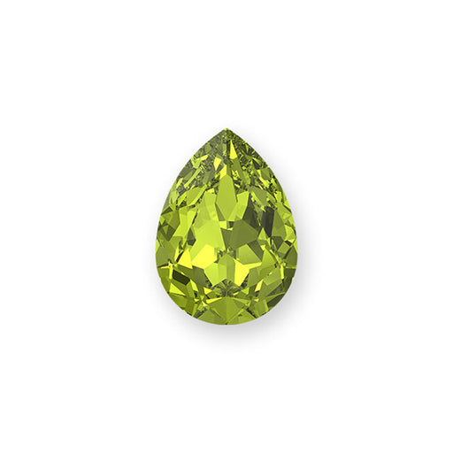 PRESTIGE Crystal, #4320 Pear Fancy Stone 18x13mm, Citrus Green (1 Piece)