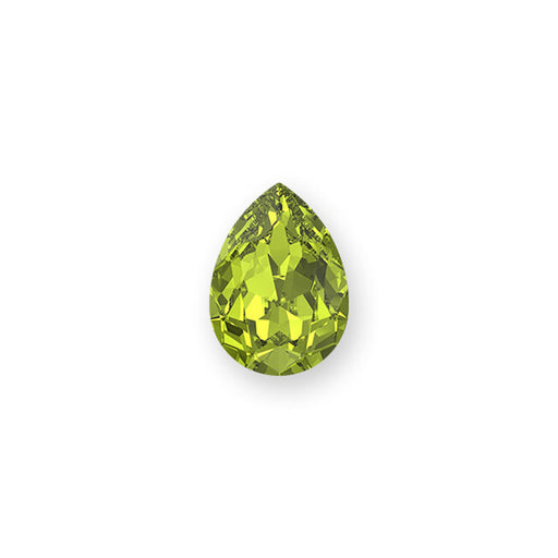 PRESTIGE Crystal, #4320 Pear Fancy Stone 8x6mm, Citrus Green (1 Piece)