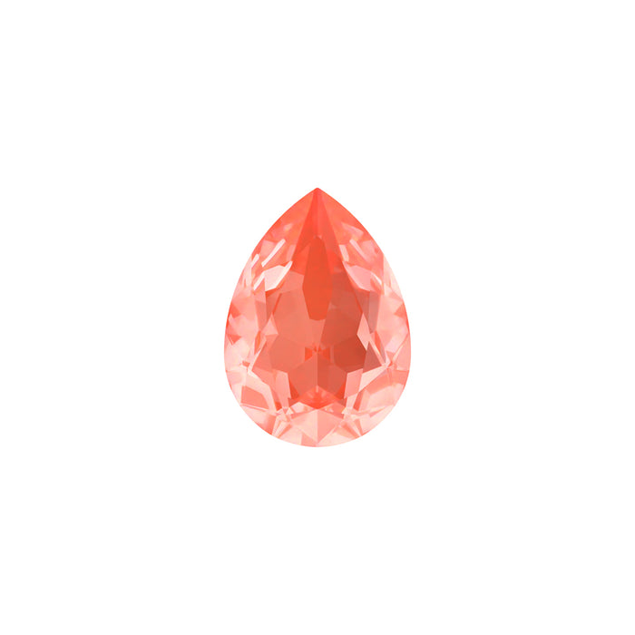 PRESTIGE Crystal, #4320 Pear Fancy Stone 14mm, Crystal Orange Ignite (1 Piece)