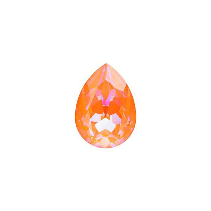 PRESTIGE Crystal, #4320 Pear Fancy Stone 14mm, Orange Glow LacquerPRO DeLite (1 Piece)