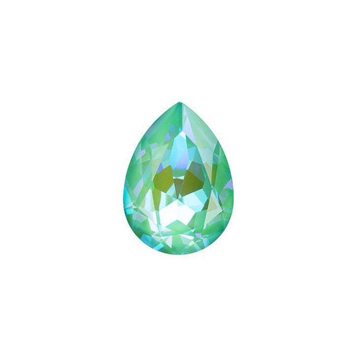 PRESTIGE Crystal, #4320 Pear Fancy Stone 18mm, Silky Sage LacquerPRO DeLite (1 Piece)
