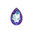 PRESTIGE Crystal, #4327 Pear Fancy Stone 30x20mm, Burgundy DeLite LacquerPRO (1 Piece)