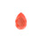 PRESTIGE Crystal, #4327 Pear Fancy Stone 30mm, Crystal Orange Ignite (1 Piece)