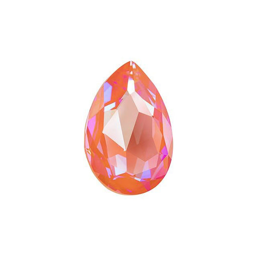 PRESTIGE Crystal, #4327 Pear Fancy Stone 30mm, Orange Glow LacquerPRO DeLite (1 Piece)