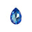 PRESTIGE Crystal, #4327 Pear Fancy Stone 30mm, Royal Blue LacquerPRO DeLite (1 Piece)