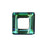 PRESTIGE Crystal, #4439 Square Ring Fancy Stone 20mm, Bermuda Blue (1 Piece)