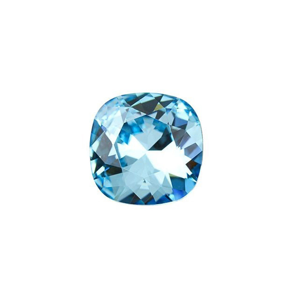 PRESTIGE Crystal, #4470 Cushion Fancy Stone 10mm, Aquamarine (1 Piece)