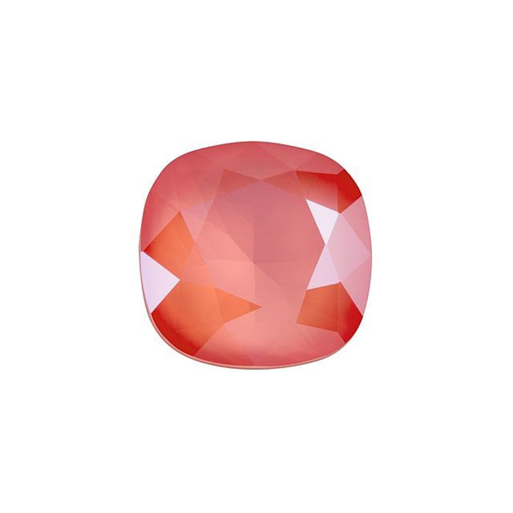 PRESTIGE Crystal, #4470 Cushion Fancy Stone 12mm, Light Coral Shiny LacquerPRO (1 Piece)