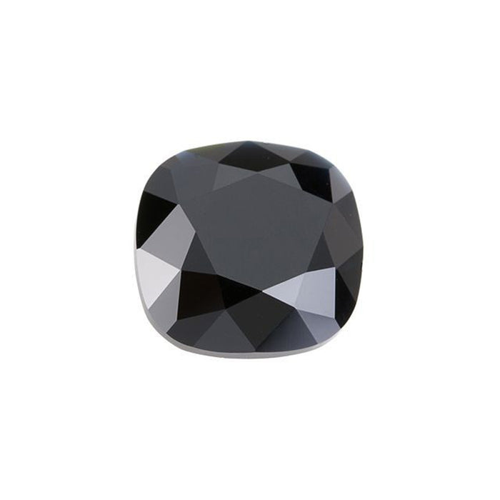 PRESTIGE Crystal, #4470 Cushion Fancy Stone 12mm, Jet (1 Piece)