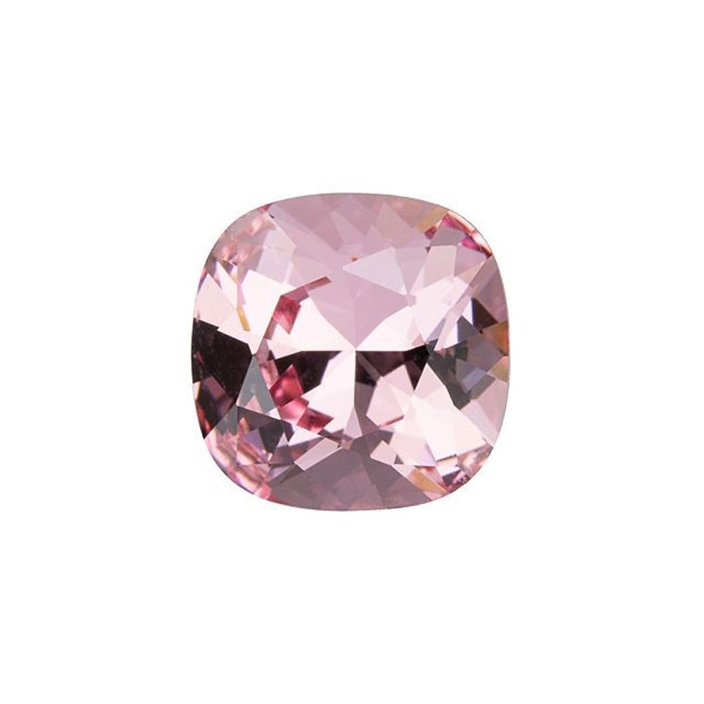 PRESTIGE Crystal, #4470 Cushion Fancy Stone 12mm, Light Rose (1 Piece)