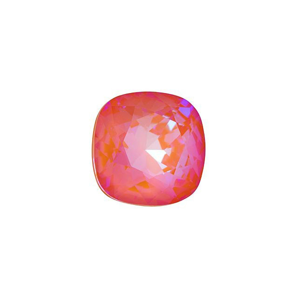 PRESTIGE Crystal, #4470 Cushion Fancy Stone 10mm, Orange Glow LacquerPRO DeLite (1 Piece)