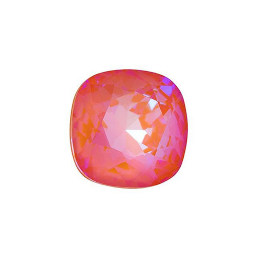 PRESTIGE Crystal, #4470 Cushion Fancy Stone 12mm, Orange Glow LacquerPRO DeLite (1 Piece)