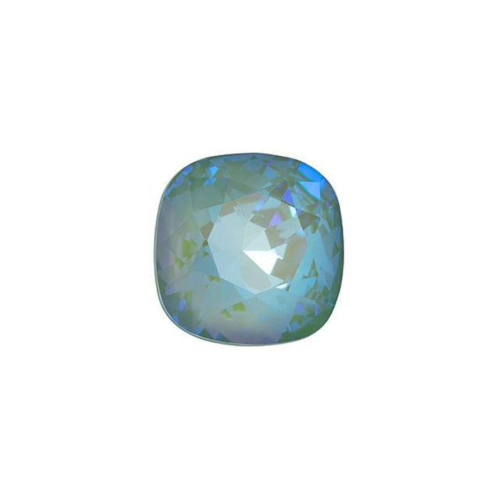 PRESTIGE Crystal, #4470 Cushion Fancy Stone 10mm, Silky Sage LacquerPRO DeLite (1 Piece)