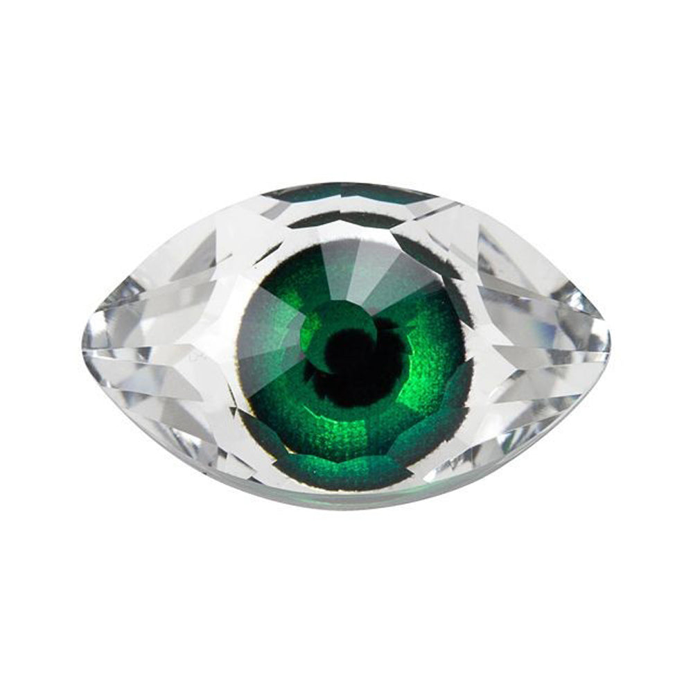 PRESTIGE 4775 18 x 10.5mm Eye Fancy Stone Crystal CAL V Green