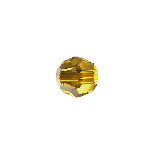 PRESTIGE Crystal, #5000 Round Bead 4mm, Golden Topaz (1 Piece)