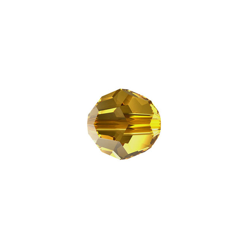 PRESTIGE Crystal, #5000 Round Bead 6mm, Golden Topaz (1 Piece)