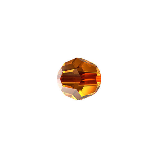 PRESTIGE Crystal, #5000 Round Bead 4mm, Light Amber (1 Piece)