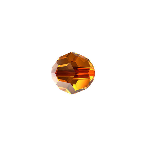 PRESTIGE Crystal, #5000 Round Bead 6mm, Light Amber (1 Piece)